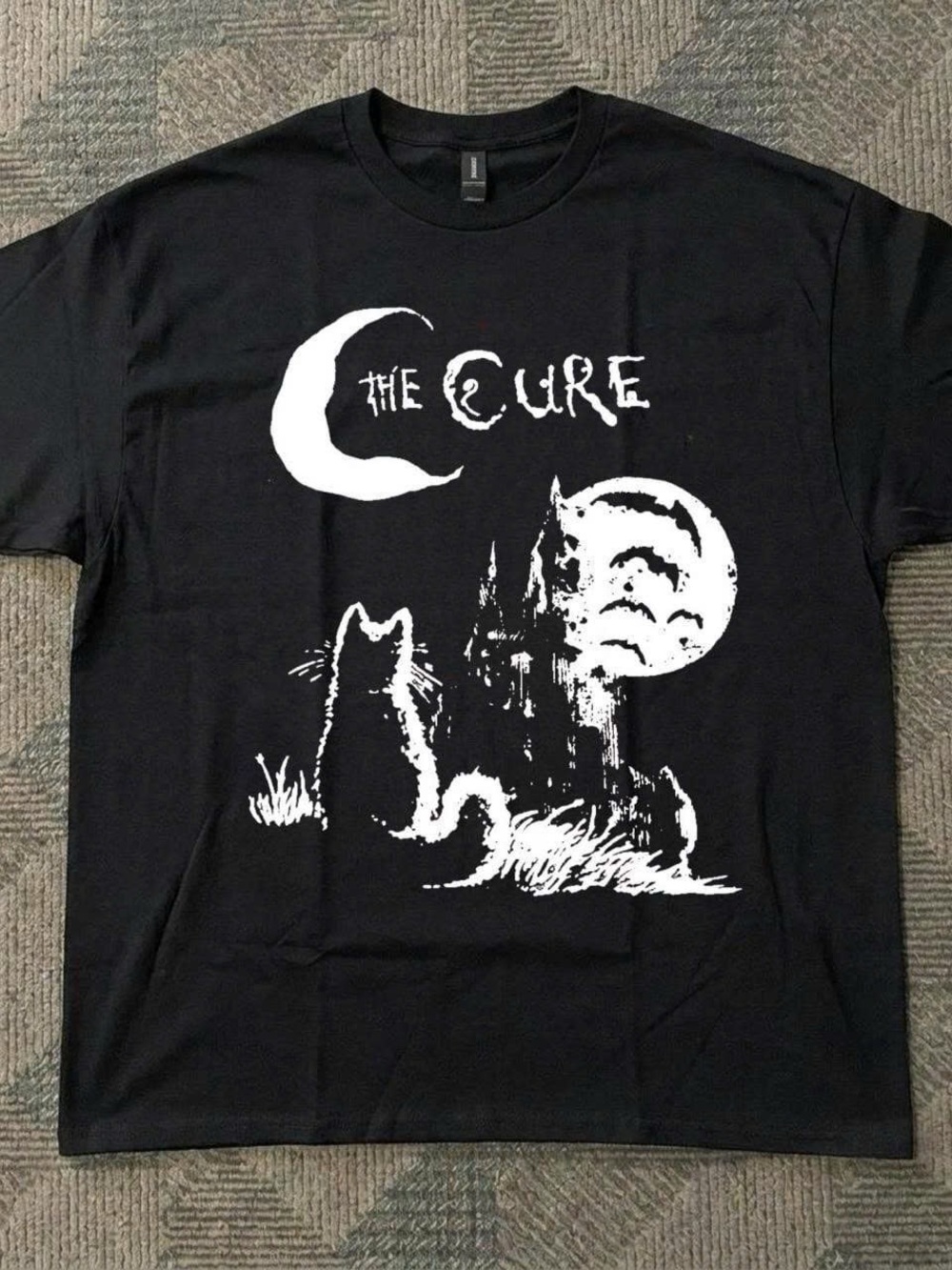 Black Cat Graphic Tee - Band Logo T-Shirt